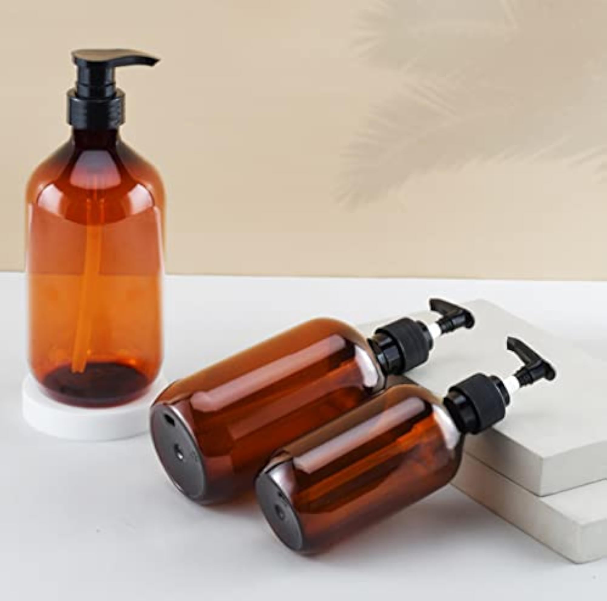 3PCS 250ML Refillable PET Plastic Pump Bottles